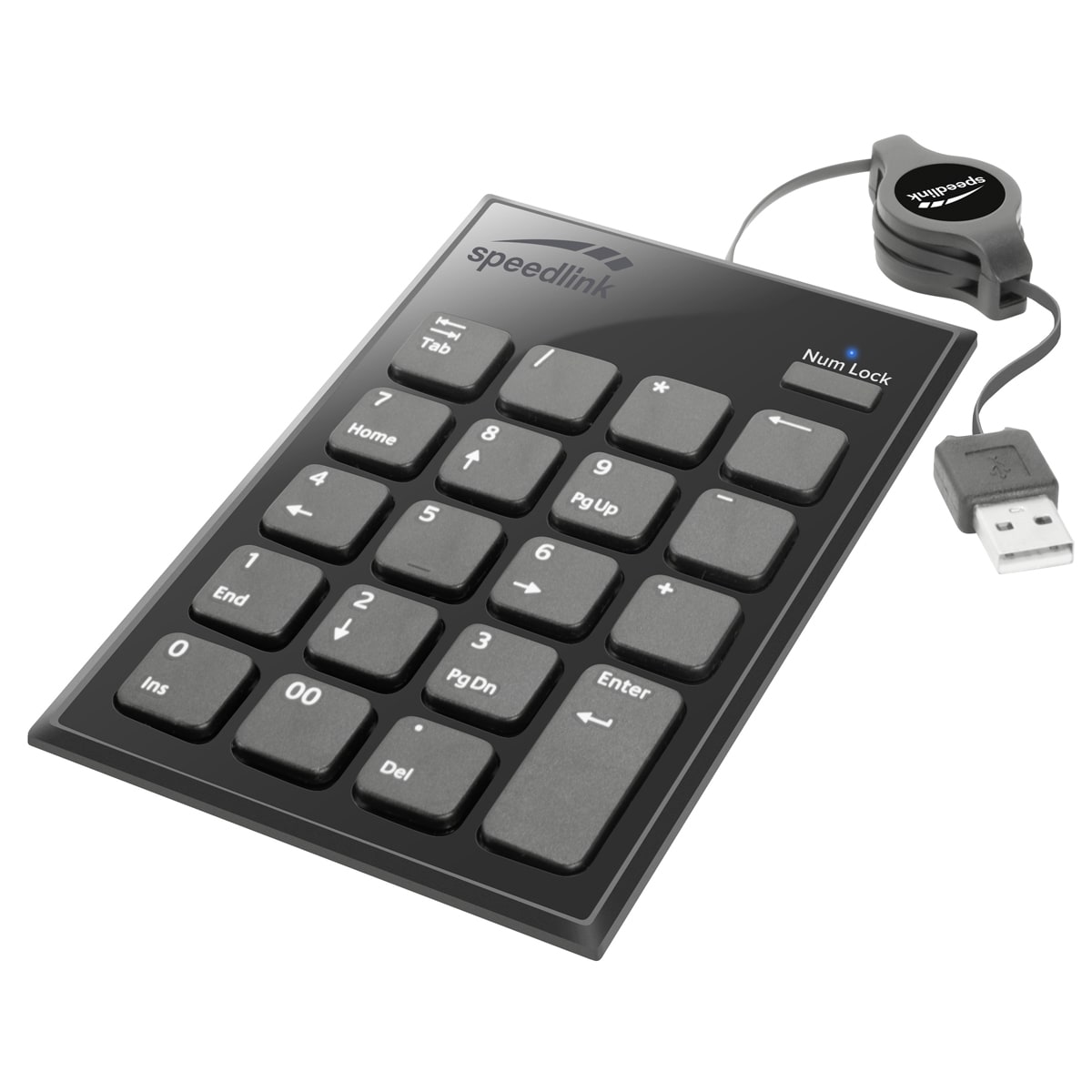 Speedlink DIGY Scissor Keypad, Separate Num-Lock-Funktion, ausziehbares Kabel, schwarz Speedlink DIGY Scissor Keypad, Separate Num-Lock-Funktion, ausziehbares Kabel, schwarz