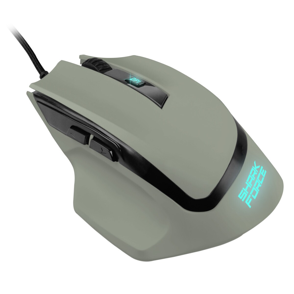 Sharkoon kabelgebundene Gaming Maus SHARK FORCE II, USB, 6 Tasten, 4.200dpi, beleuchtet, grau Sharkoon kabelgebundene Gaming Maus SHARK FORCE II, USB, 6 Tasten, 4.200dpi, beleuchtet, grau