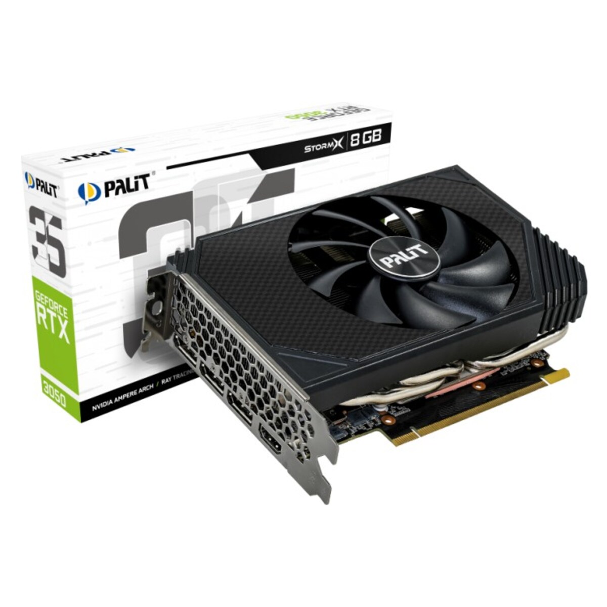 Palit RTX 3050 StormX 8GB DDR6 Grafikkarte - 8GB DDR6, 3x DisplayPort/HDMI Palit RTX 3050 StormX 8GB DDR6 Grafikkarte - 8GB DDR6, 3x DisplayPort/HDMI