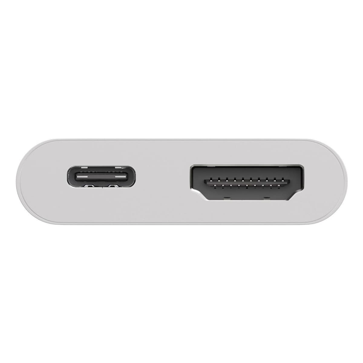 Goobay Adaptador USB-C™ HDMI 4k60Hz, PD, blanco - amplía un dispositivo USB-C™ con una conexión HDMI™.