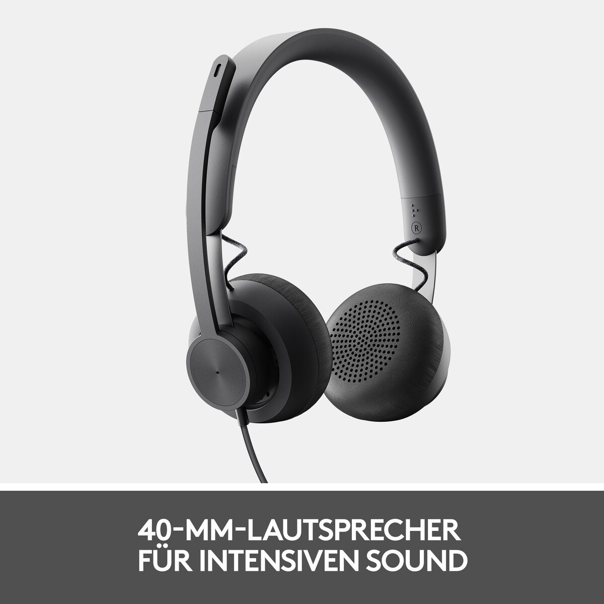 Logitech Zone 750 mit USB-C Anschluss, Rauschunterdrückung, kabelgebunden Logitech Zone 750 mit USB-C Anschluss, Rauschunterdrückung, kabelgebunden