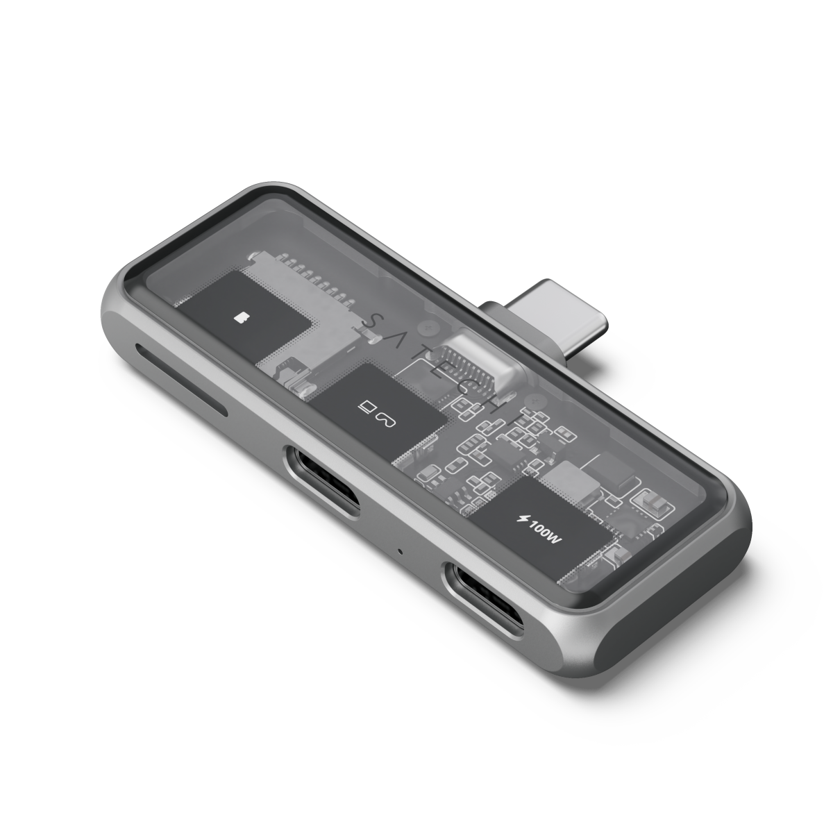 Satechi USB-C PD Mobile XR Hub & MicroSD Card Reader space grey