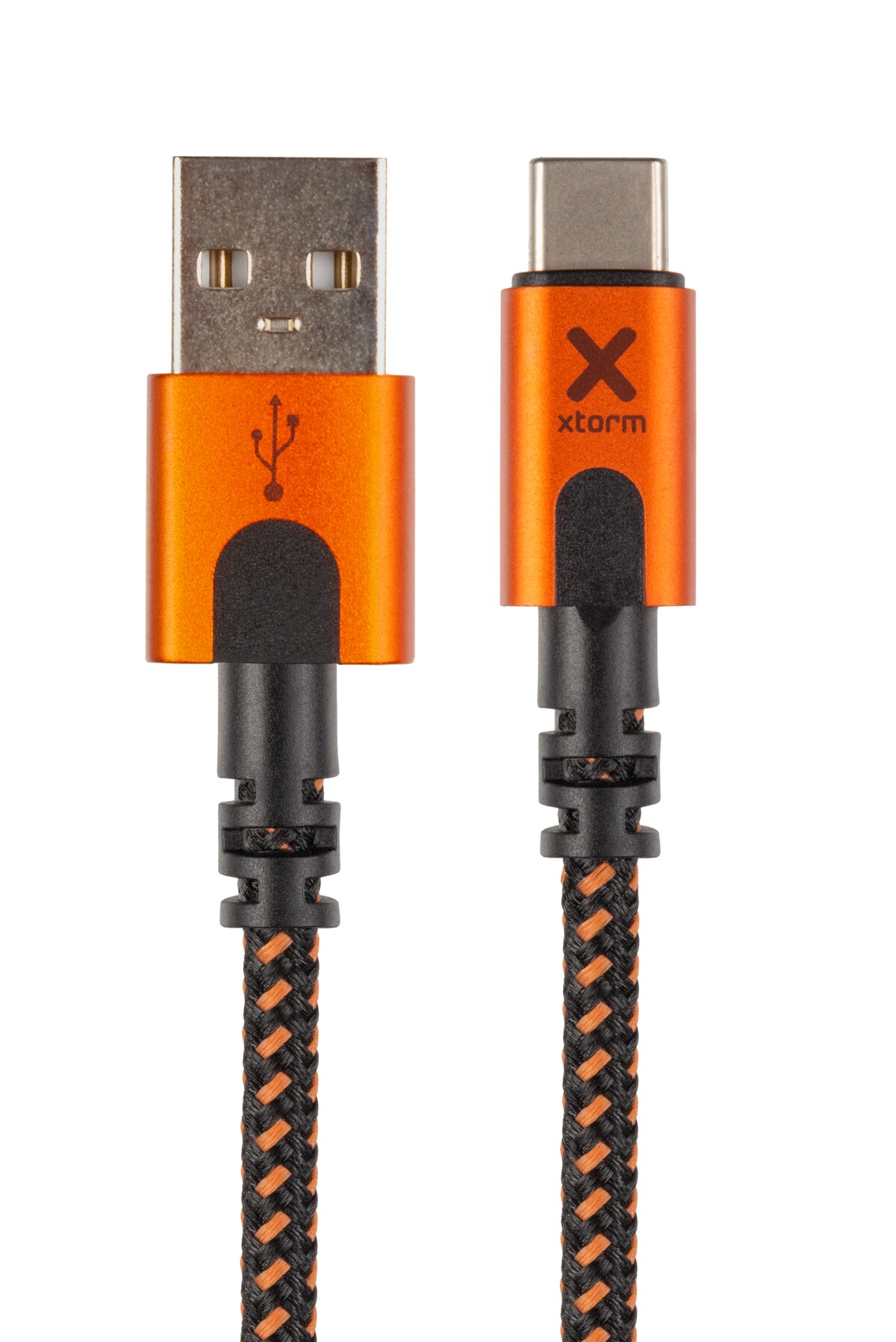 Xtorm Xtreme USB-A auf USB-C Kabel (1,5m) - robuster Steckverbinder, biegesicheres Nylon-Kabel, inkl. Kabelbinder, Schwarz/Orange Xtorm Xtreme USB-A auf USB-C Kabel (1,5m) - robuster Steckverbinder, biegesicheres Nylon-Kabel, inkl. Kabelbinder, Schwarz/Orange