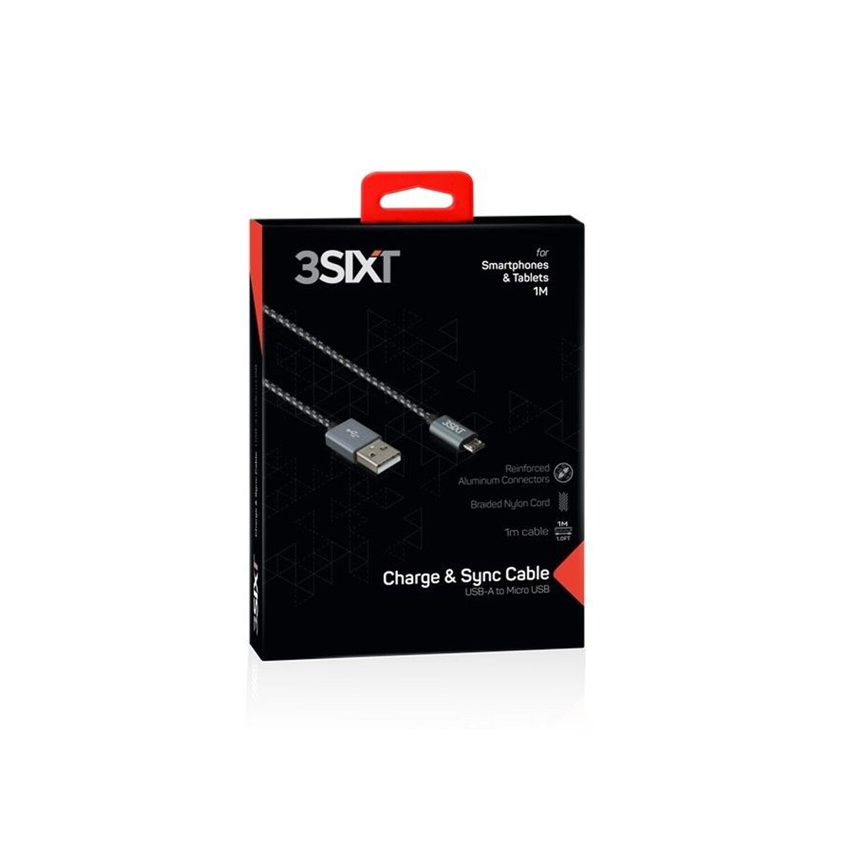3SIXT BLK Micro USB Cable 1.0m 3SIXT BLK Micro USB Cable 1.0m