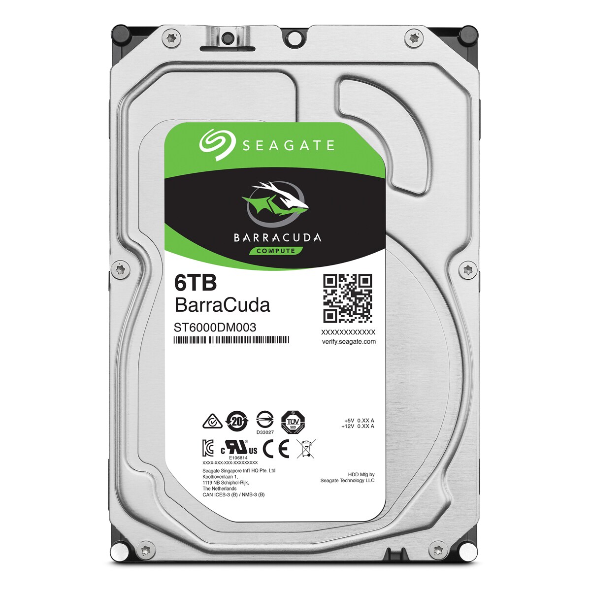 Seagate BarraCuda 6TB 3.5 Zoll SATA 6Gb/s - interne Festplatte