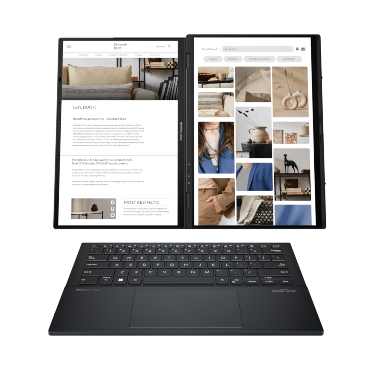 ASUS Zenbook Duo OLED UX8406MA-PZ073W - 14" WQXGA+ OLED, Ultra 7-155H, 16GB RAM, 1TB SSD, Intel Arc, Windows 11