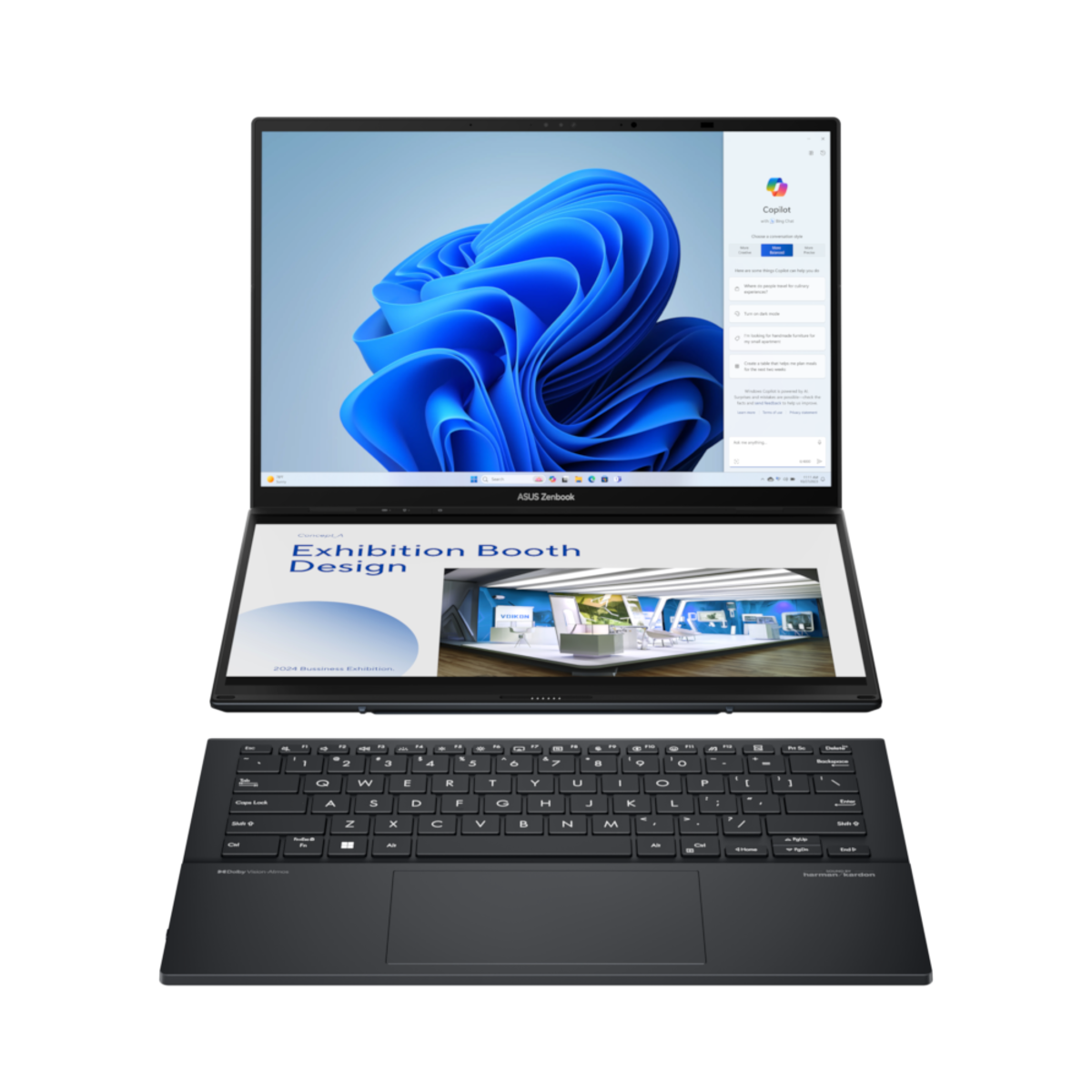 ASUS Zenbook Duo OLED UX8406MA-PZ073W - 14" WQXGA+ OLED, Ultra 7-155H, 16GB RAM, 1TB SSD, Intel Arc, Windows 11