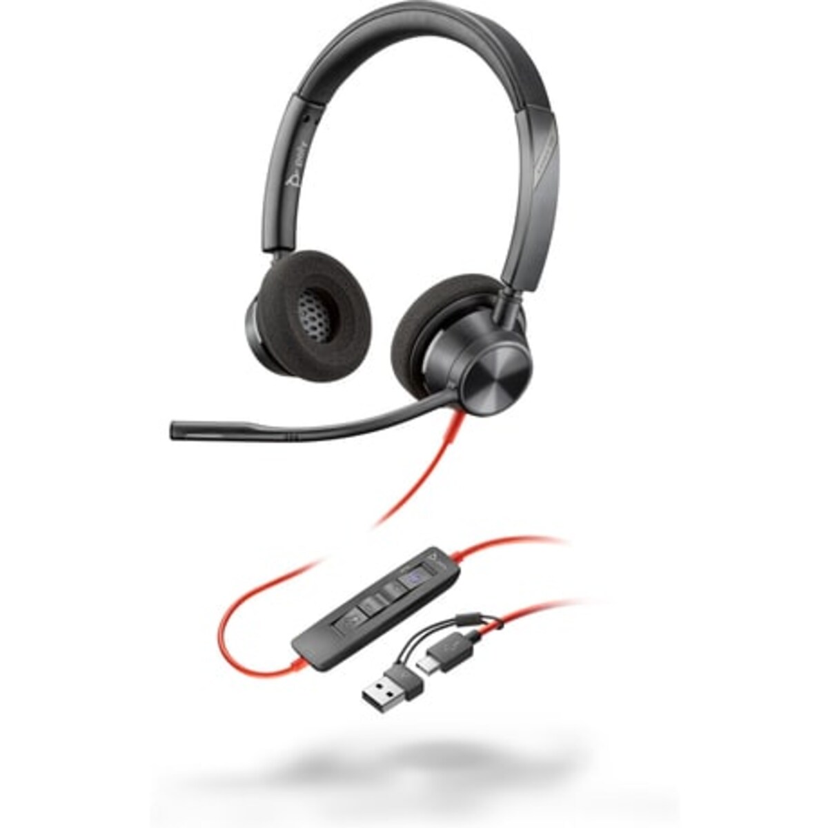 ADAPTADOR Poly Blackwire 3320 STEREO MS USB-C +USB-C/A