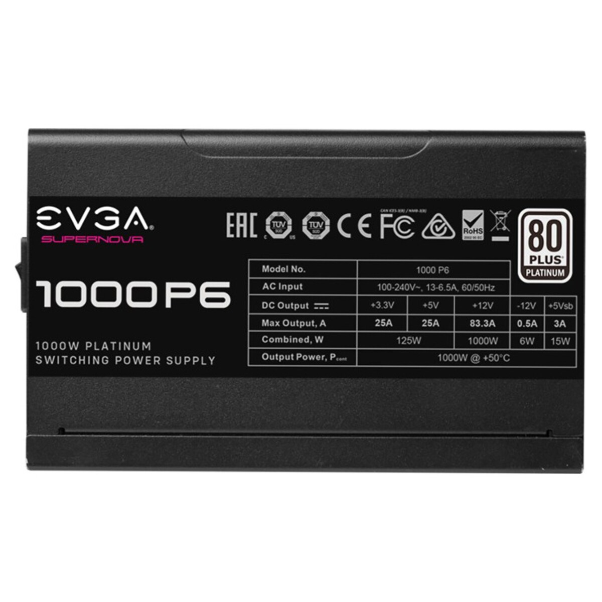 EVGA SuperNOVA 1000 P6 | 1000W PC-Netzteil EVGA SuperNOVA 1000 P6 | 1000W PC-Netzteil