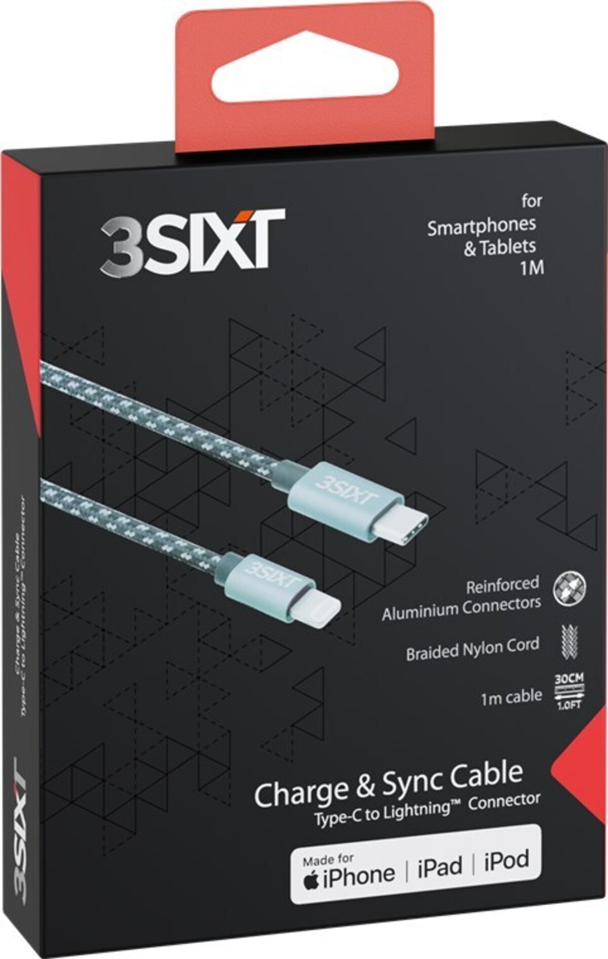 3SixT Sync- & Schnellladekabel USB-C™ > Apple Lightning, 1m 3SixT Sync- & Schnellladekabel USB-C™ > Apple Lightning, 1m