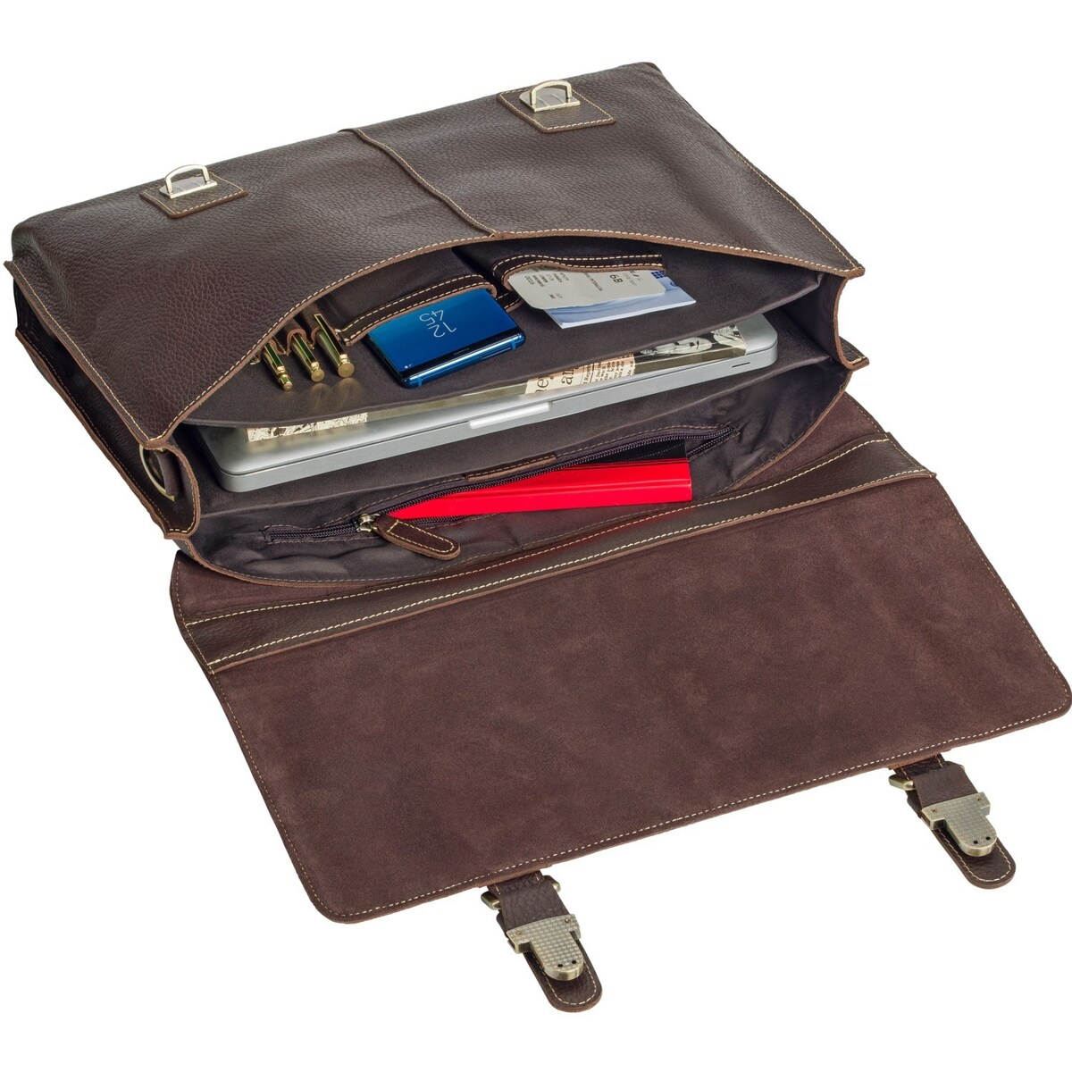 Pedea Leder Umhängetasche "San Marcos" 15,6", braun Pedea Leder Umhängetasche "San Marcos" 15,6", braun